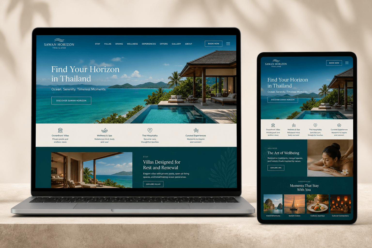 Responsive resort UI