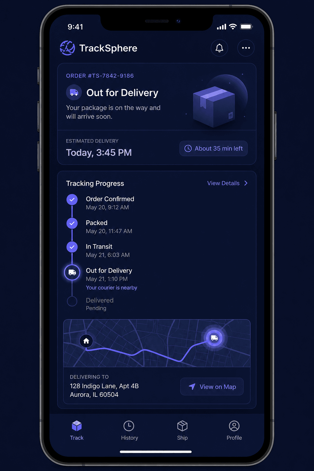TrackSphere mobile