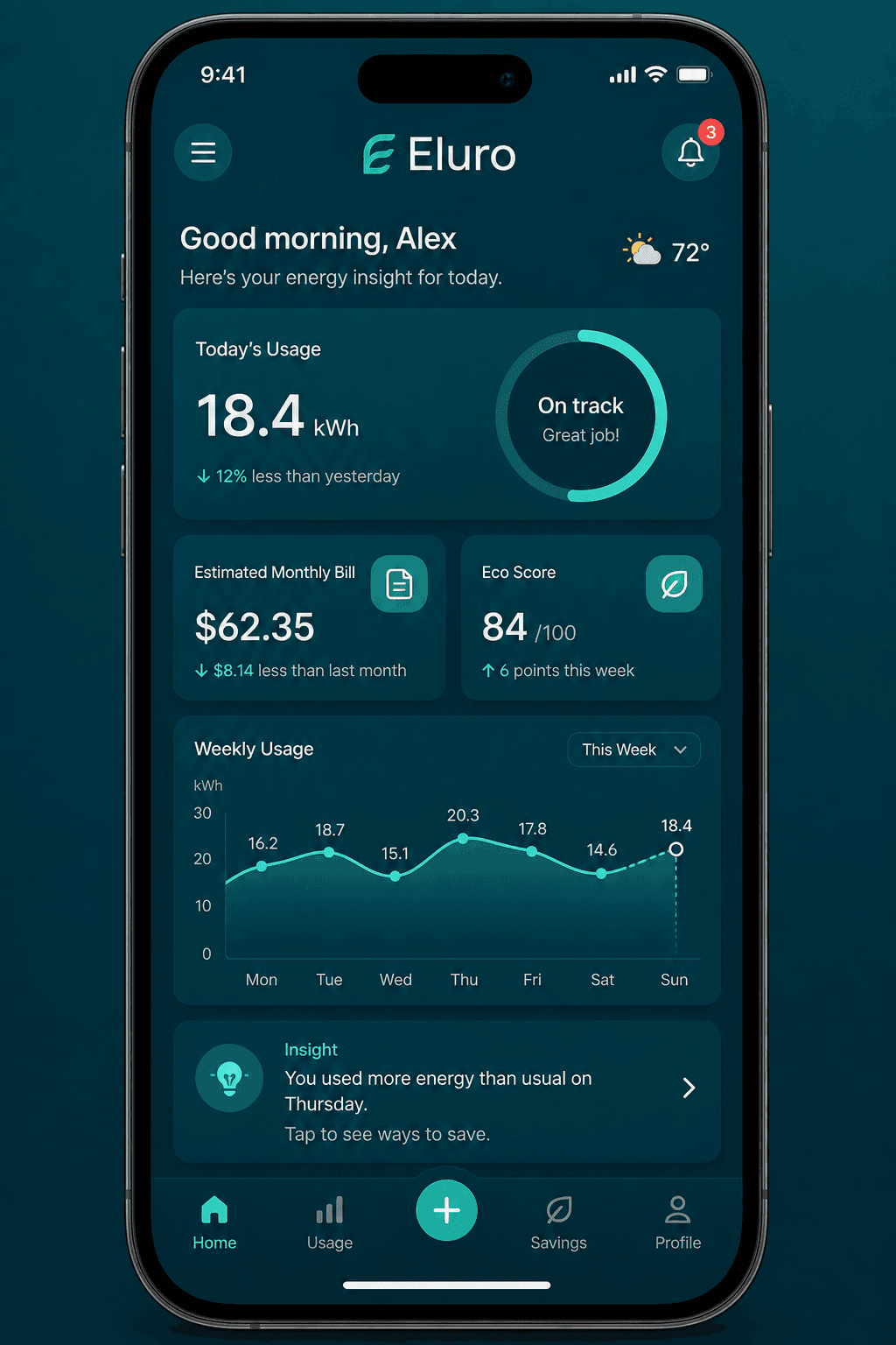 Mobile invoicing screen